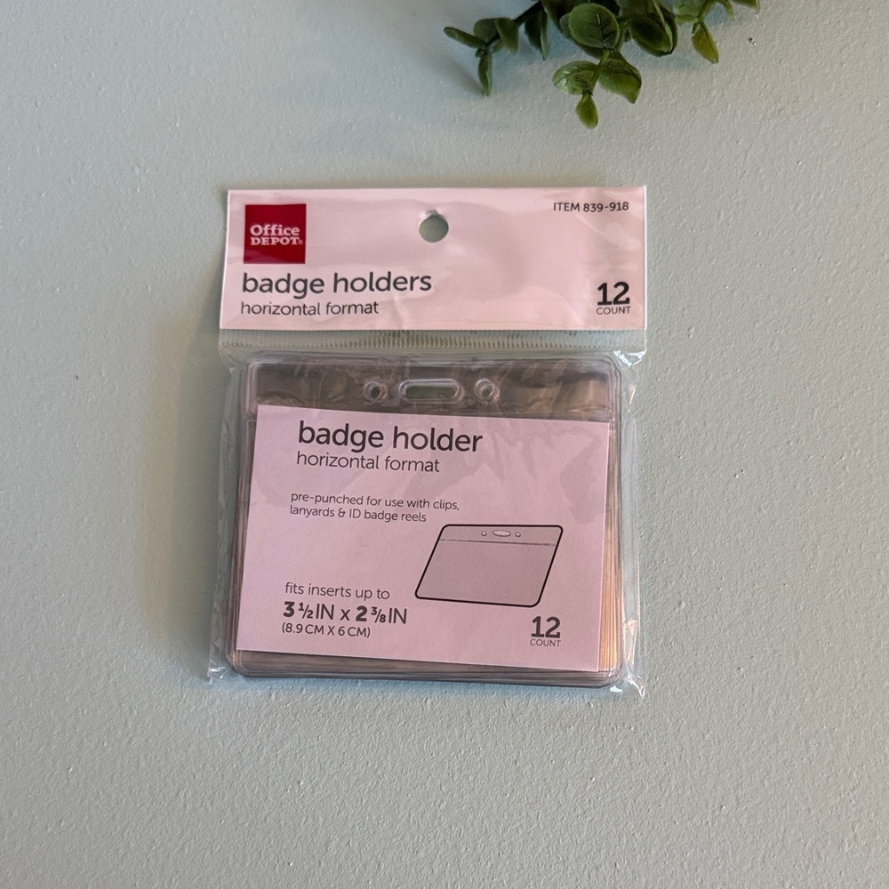 Office Depot Clear Badge Holders